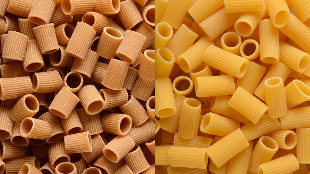 pasta integrale e pasta tradizionale